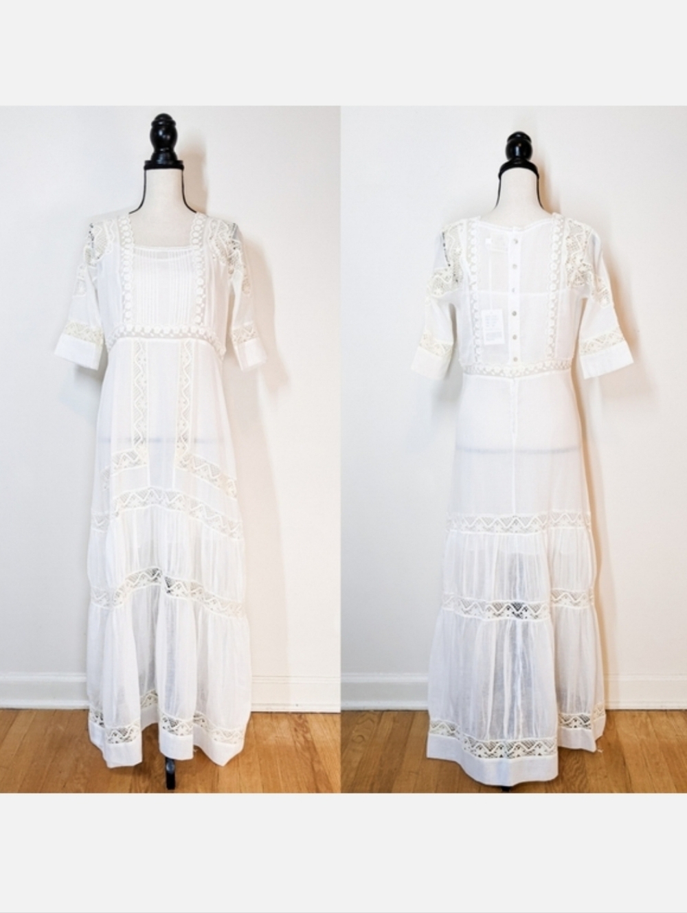 🦋LAST🦋 NWT Blue Boheme Victoria Ivory Lace Maxi